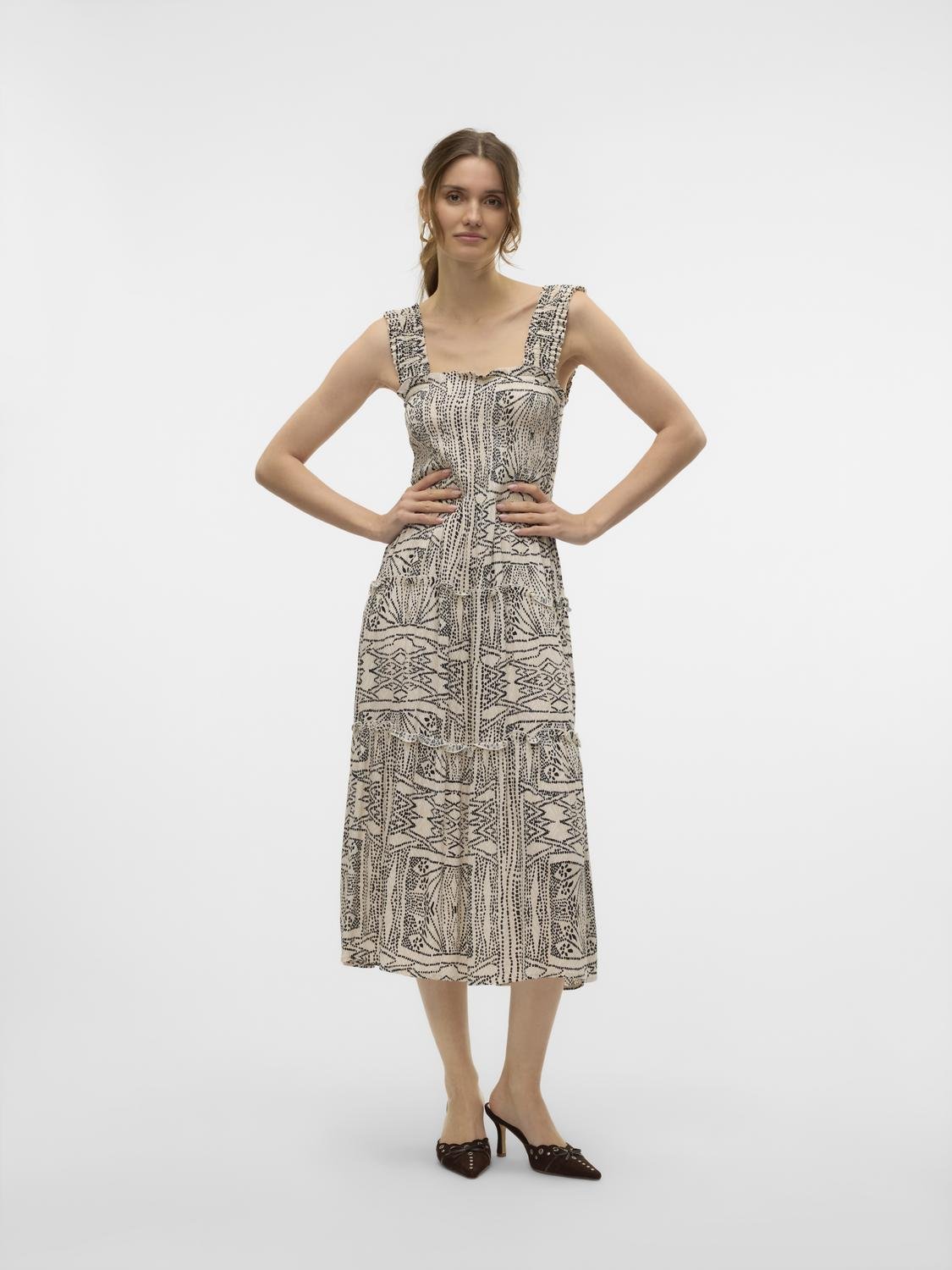VMMENNY Long Dress - Oatmeal - VERO MODA & VILA Bergvik